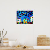 MEXICAN TOWN TREE OF LIFE PAINTING POSTER (Keuken)