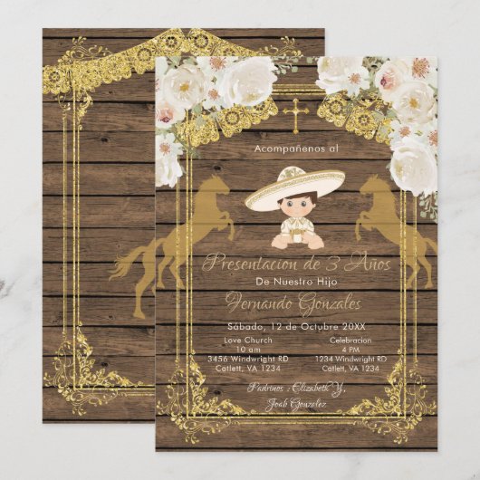 Mexican Tres Anos Boy  Kaart (Voorkant / Achterkant)