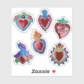 Mexican Valentijn Hearts Sticker (Vel)
