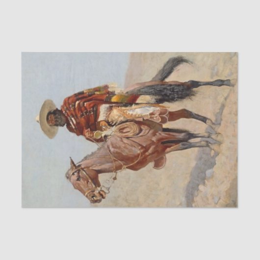 "Mexican Vaquero Horseman" van Frederick Remington Tissuepapier (Voorkant)