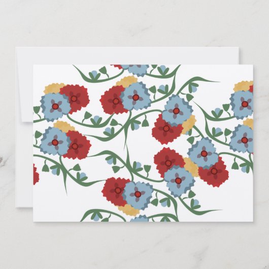 Mexican Wedding Theme Greenery Vine Floral Bunch Kaart (Achterkant)