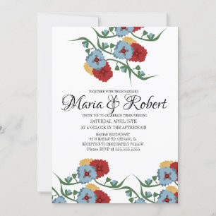 Mexican Wedding Theme Greenery Vine Floral Kaart