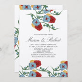 Mexican Wedding Theme Greenery Vine Floral Kraft Kaart (Voorkant / Achterkant)
