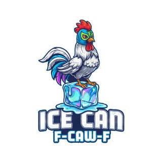 Mexican Wrestler Chicken ICE Can F-Caw-F T-shirt