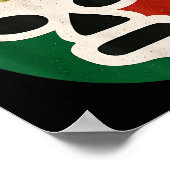 Mexican Wrestling Mask Lucha Libre Flag Aztec  Poster (Hoek)