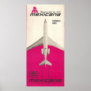  Mexicana Airline Travel Poster