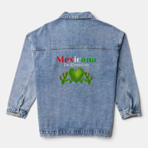 Mexicana De Corazon - Groene Hart Cactus Denim Jacket