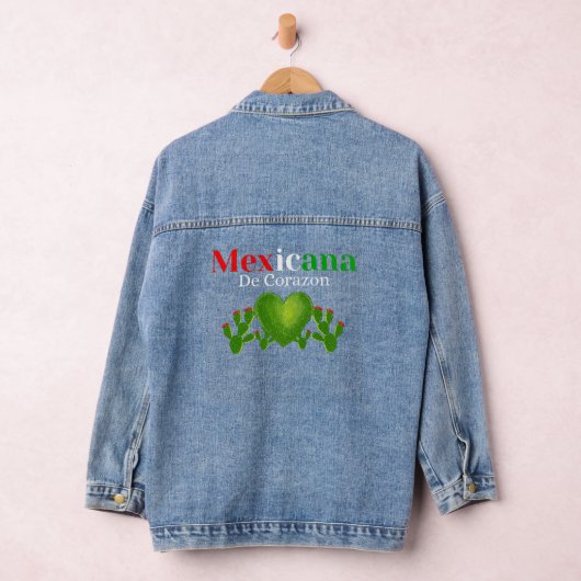 Mexicana De Corazon - Groene Hart Cactus Denim Jacket (Hangar)