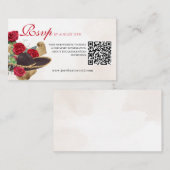 Mexicana Mariachi Charra Rode rozen Quinceanera Informatiekaartje (Voorkant / Achterkant)