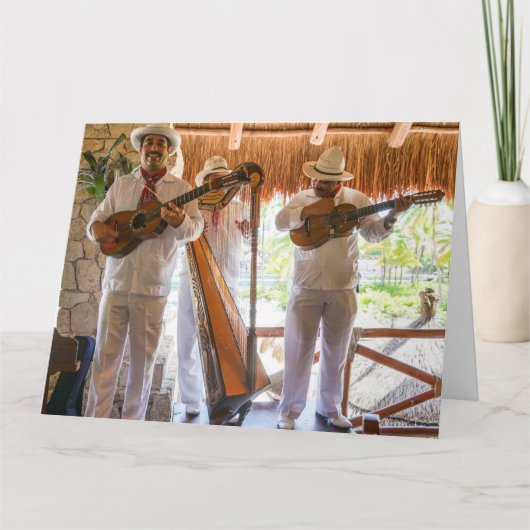 MEXICANBAND SINGERS FUNNY BIRTHDAY-KAARTEN KAART (Voorkant)