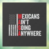 Mexicanen gaan nergens naar toe raamsticker (Vel 3)