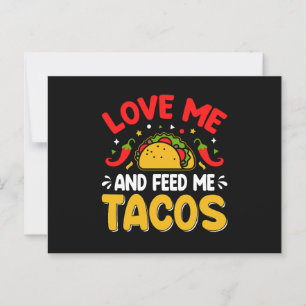 Mexicanen houden van me en voeden me met taco's briefkaart