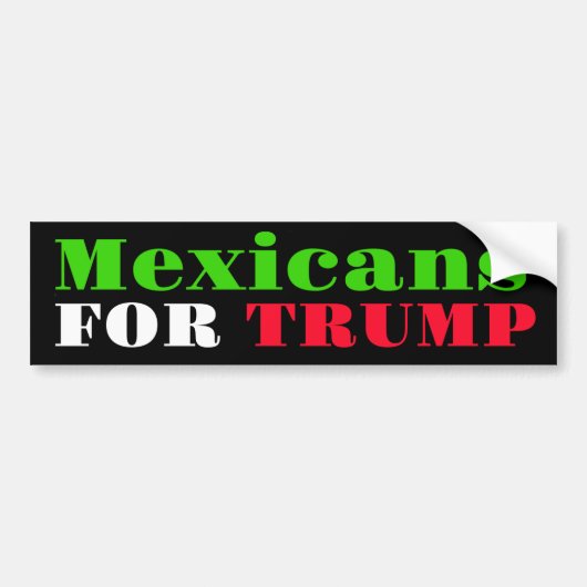 Mexicanen voor Trump Bumpersticker (Voorkant)