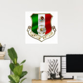 Mexicano Futbol badge embleem voetbal Shield Poster (Thuiskantoor)