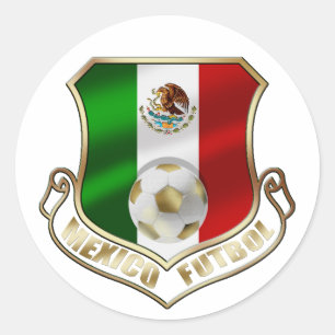 Mexicano Futbol badge embleem voetbal Shield Ronde Sticker
