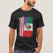 MEXICANROOTS | HalfAmerikaanse vlag | MEXICO T-shirt (Voorkant)