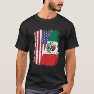 MEXICANROOTS   HalfAmerikaanse vlag   MEXICO T-shirt