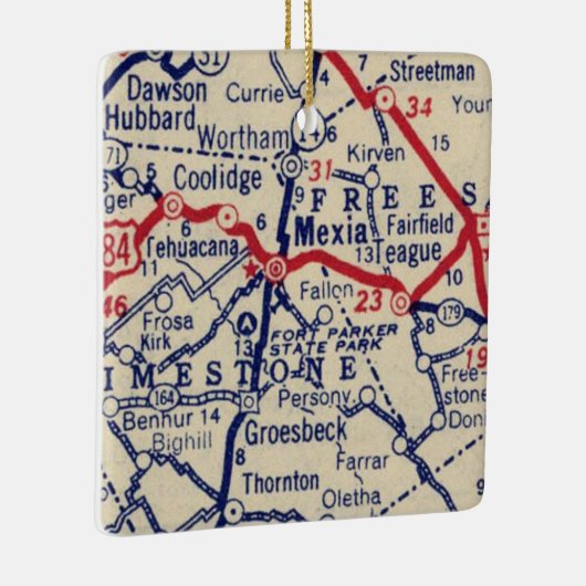 Mexicia TX 1941 Map Keramisch Ornament (Rechts)