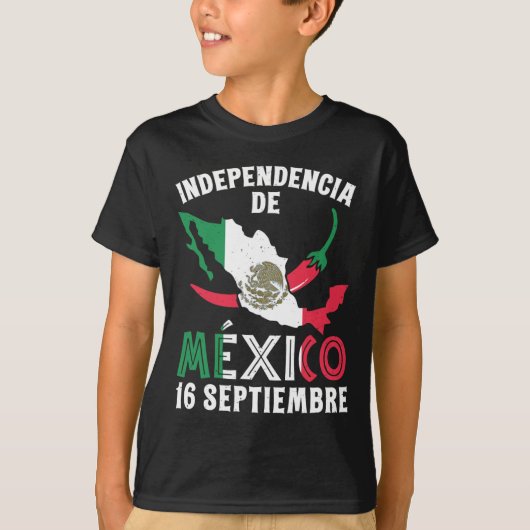 Mexico 16 september Mexicaanse Onafhankelijkheid 1 T-shirt (Voorkant)