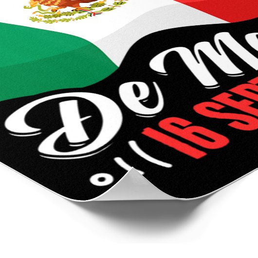 Mexico 16 september Mexicaanse onafhankelijkheid Poster (Hoek)