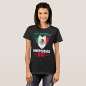 Mexico 16th September Independence Day Mexican Fla T-shirt (Voorkant volledig)