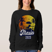 Mexico 2023 Sunset Beach Retro Trui (Voorkant)
