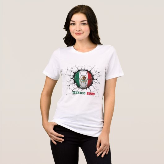 "Mexico 2026: Elegante trots & onstuitbare geest" Tri-Blend Shirt (Voorkant volledig)