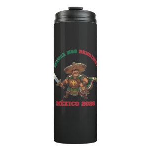 México 2026: ¡Nunca Nos Rendimos! Warrior T-shirt Thermosbeker