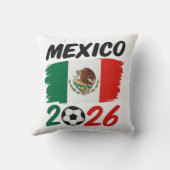 Mexico 2026 Soccer Fan Design with Football Kussen (Achterkant)