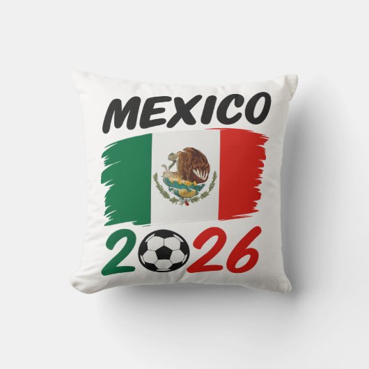 Mexico 2026 Soccer Fan Design with Football Kussen (Voorkant)