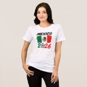 Mexico 2026 Soccer Fan Design with Football Tri-Blend Shirt (Voorkant volledig)