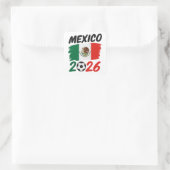 Mexico 2026 Soccer Fan Design with Football Vierkante Sticker (Tas)