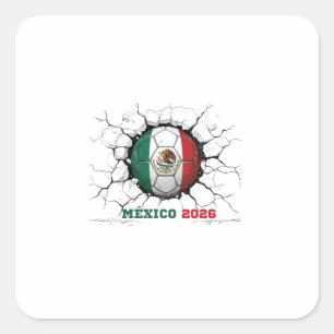 "Mexico 2026:   Trots en Passie Vierkante Sticker