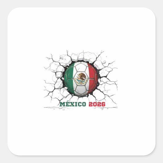 "Mexico 2026: Trots en Passie Vierkante Sticker (Voorkant)