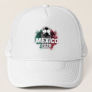 Mexico 2026 WK Voetbal Fan Trucker Hoed Pet