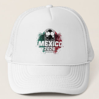 Mexico 2026 WK Voetbal Fan Trucker Hoed Pet
