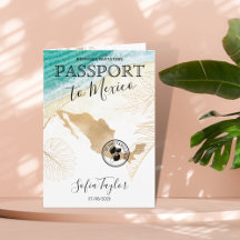 Mexico 50 en de Fabulous Birthday Passport Map Inv