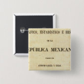 Mexico 7 vierkante button 5,1 cm (Voorkant /achterkant)