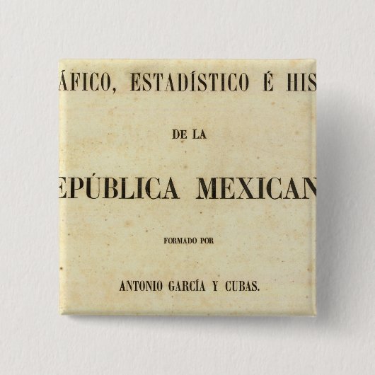 Mexico 7 vierkante button 5,1 cm (Voorkant)