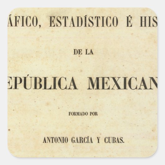 Mexico 7 vierkante sticker (Voorkant)