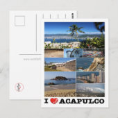 Mexico - Acapulco - I Love - Briefkaart (Voorkant / Achterkant)