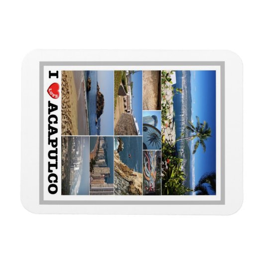 Mexico - Acapulco - I Love - Magneet (Horizontaal)