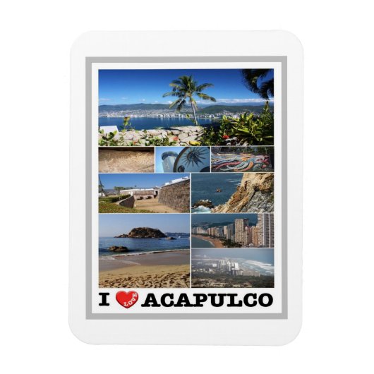 Mexico - Acapulco - I Love - Magneet (Verticaal)