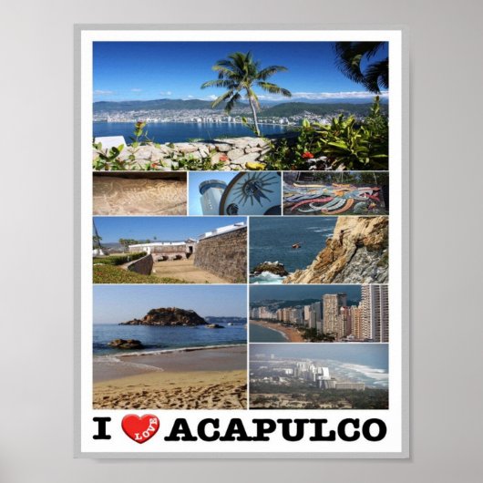 Mexico - Acapulco - I Love - Poster (Voorkant)