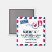 Mexico Air Mail Bruiloft Bewaar de datum Magneet (Voorkant / Achterkant)