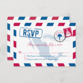 Mexico Airmail Wedding RSVP (Voorkant / Achterkant)