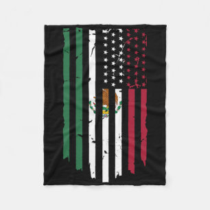 Mexico Amerikaanse vlag Patriot Mexicaanse vlag Am Fleece Deken