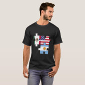 Mexico Argentina And The Usa Puzzle T-shirt (Voorkant volledig)