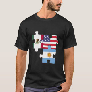 Mexico Argentinië En De VS Puzzel T-shirt