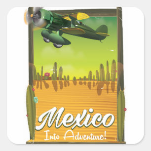 Mexico avontuur in! vierkante sticker
